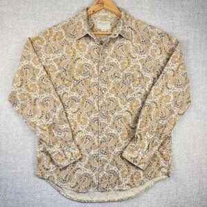 American Eagle Y2K Western Paisley Pearl Snap Shirt – Men’s‎ M